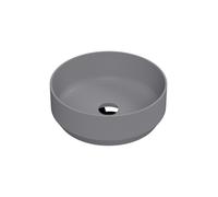 Balterley Round Ceramic Countertop Vessel Without Overflow Matt Grey 350mm Balterley Grey