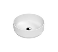 Round Matt Ceramic Countertop Vessel Without Overflow - 350mm - Matt White