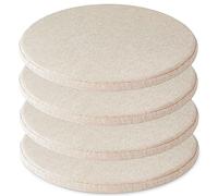 Round Memory Foam Chair Pads - Non-Slip Dining Cush for High Stools & Offices - Set of 4 Bei 40x40CM - Perfect for Restaurants and Home Use