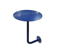Round Metal Bar Table Wall-Mounted Coffee Table Small Side Table for Drinks Stylish Forged Tray Design Perfect for Bedroom Café Restaurant - Blue 35cm Diameter