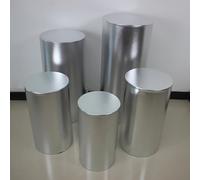 Round Metal Base Display Stand - 5-Piece Stackable Storage for Event Decorations, Birthday Parties, and Wedding Props