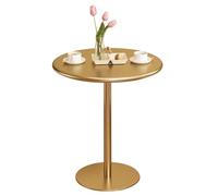 Round Metal Dining Table, Freestanding Breakfast Desk, Cocktail Pub Table for Home Coffee Tea Bistro, 48x56cm