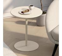 Round Metal Dining Table - Small Bistro Side Table for Living Room or Bedroom, Sturdy Fixed Top & Stable Base, Perfect for Pub, Cafe, Kitchen, and Modern Decor.