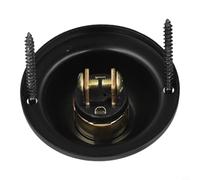 Round Metal Doorbell Push Button, Wired Lighted Doorbell for Home Front Door, Black Metal Construction with Always-On LED, Weather-Resistant -4°F to 240°F, 1.5