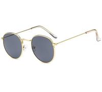 Round Metal Large Frame Sunglasses For Men And Women Party Photo Shoot Vacation Sun Glasses(Grey)