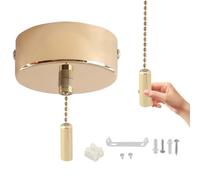 Round Metal Light Switches 60mm Diameter With 150cm Pull Cord Simple Installation For Home Office Commercial Lighting Strong Metal Light Cord Switches