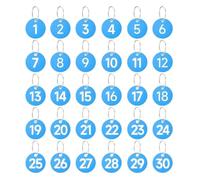 Round Metal Number Tags, Aluminium Metal Number Label Tags with Sequential Numbers 1-100 for Organization(1-100)