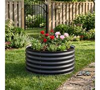 Round Metal Raised Garden Bed, 80cm Dia x 43cm H