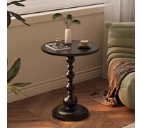 Round Metal Side Table, Small Coffee Table for Narrow Spaces, Versatile Aent Living Room and Bedroom