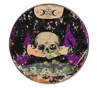 Round Metal Tin Sign Rustic Wall Decor Magic Because Murder is Wrong Poster, Witch Poster, Halloween Witch Decor, Magic Murder Witch, Witchcraft Wall Art, Kitchen Witchery Suitable 12x12 Inch