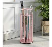 Round Metal Umbrella Stand Rack - Free Standing Holder for Umbrellas & Walking Canes - Stylish and Durable Umbrella Storage Solution for Home & Office