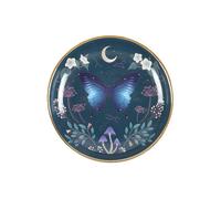 Round Midnight Moth Trinket Dish KDMD Teal One Size