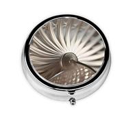 Round mini Pill Box WZYWHJ air Vent Picture Small and Portable with partitions for Medicine Storage for Travel and Daily use