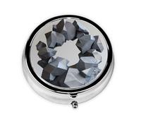 Round mini Pill Box WZYWHJ Strange Irregular Graphics Printing Small and Portable with partitions for Medicine Storage for Travel and Daily use