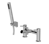 Round Minimalist Bath Shower Mixer Tap with Shower Kit - Chrome - Balterley