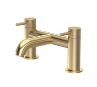 Round Minimalist Deck Mounted Bath Filler Tap - Brushed Brass - Balterley