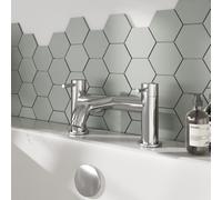 Balterley Round Minimalist Deck Mounted Bath Filler Tap Chrome in Silver Balterley Silver