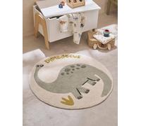 Round Minisaurus rug green