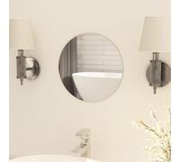 Round Mirror 30cm Frameless Clear Glass Wall Mirror 4mm Decorative for Bath Room