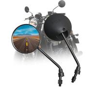 Round Mirror Motorcycle Side Mirror E9 certification 360° Adjustable Universal Mirror 10mm Handlebar Side Mirror Motorcycle For Scooter Electric Motorbike Bike Primavera sprint 150 GTS 300