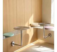 Round Modern Side Table - Small Bistro Coffee Table for Dining Room, Pub, Bakery & Bubble Tea Shop - 40x40x45cm (15.7x15.7x17.7inch)