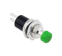 Round Momentary Push Button Switch Press The Self-Reset PBS-110 7mm Normally Open Closed 1NO1NC 6Pcs(Green,1NC)