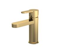Round Mono Basin Mixer Tap Push Button Waste Brushed Brass Balterley Metallics One Size