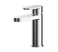Round Mono Basin Mixer Tap & Push Button Waste - Chrome