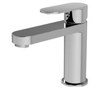 Round Mono Bathroom Basin Mixer Tap & Push Button Waste - Choice of Colour