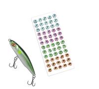 Round Moon Jig Lure - 4D Fish Eye Cat Lure, Lead Head Fishing Bait | Realistic Colored Fish Eye Sticker With Eyes Pattern Lures, Artificial 3D Lifelike Fishing Jig For Freshwater Saltwater
