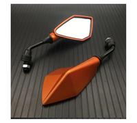 Round Motorcycle Mirrors 2Pcs Pair Motorcycle Rearview Mirror Modified Accessories For Scooter Off-road Vehicle Rearview Mirrors Back(Orange)