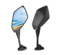 Round Motorcycle Mirrors For CBR600RR 2003-2011 CBR900 1998-2003 CBR1000RR 2004-2007 2Pcs/Pair Reflector Side Mirrors Motorcycle Rearview Mirror(Black)