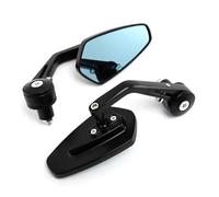 Round Motorcycle Mirrors For Ducati For BMW For Suzuki For Kawasaki Side Mirror Smoke Blue Mirror Side Rear View Mirror Set Motorcycle Handle Rod End 7/8'22mm