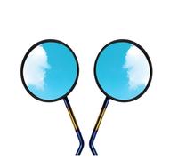 Round Motorcycle Rearview Mirror Modified Burnt Titanium Millennial Turtle Carbon Pattern Color Rod Rears Views Mirrors