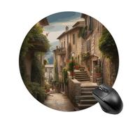 Round Mouse Mat Italy Tuscan Personalized Mouse Pad Small Non-Slip Rubber Gaming Pads Office Home