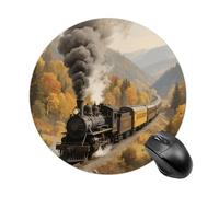 Round Mouse Mat Steam Train In The Valley Gaming Mouse Pad Small Decor Soft Writing Mat, For Computer, Office, Study, Laptop, 20cm