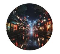 Round Mouse Mat Tokyo Cityscape Night Beautiful Computer Mouse Pad Decor Durable Comfortable Writing Mat, For Travel, Office, Computer, Study, 20cm