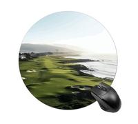 Round Mouse Pad 7.8 Inch, Non-Slip Rubber Base Portable Mouse Mat Waterproof Durable Gaming Mousepads Mini Travel Seaside Golf Course Mousepad for Office Home Computer