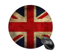 Round Mouse Pad 7.8 Inch, Non-Slip Rubber Base Portable Mouse Mat Waterproof Durable Gaming Mousepads Mini Travel British Flag Mousepad for Office Home Computer