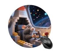 Round Mouse Pad, 7.8 Inch Non-Slip Rubber Gaming & Office Mouse Mat, 3D Cute Guinea Pig Mousepad Smooth Control for PC Laptop, Waterproof & Portable Design