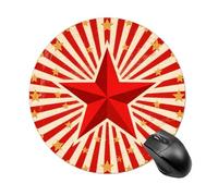 Round Mouse Pad, 7.8 Inch Non-Slip Rubber Gaming & Office Mouse Mat, Vintage Circus Background Mousepad Smooth Control for PC Laptop, Waterproof & Portable Design