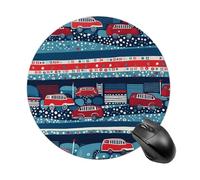 Round Mouse Pad for Computer & Laptop Car Crossing The Street Mouse Pad with Non Slip Rubber Base Non-slip Mousepad Wear-Resistant Washable Desk Mat 20 * 20cm