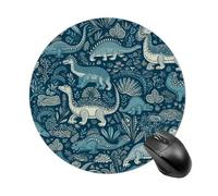 Round Mouse Pad for Computer & Laptop Cartoon Children's Dinosaur Mouse Pad with Non Slip Rubber Base Non-slip Mousepad Wear-Resistant Washable Desk Mat 20 * 20cm