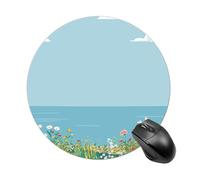 Round Mouse Pad for Computer & Laptop There Is A White Cloud Mouse Pad with Non Slip Rubber Base Non-slip Mousepad Wear-Resistant Washable Desk Mat 20 * 20cm