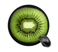 Round Mouse Pad Kiwi Slice Mouse Mat Non-Slip Rubber Base Washable Mousepad Desktop Protection Mat for Home Office Decor Desk Accessories, 7.8inch