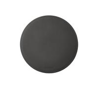 Round Mouse Pad Leather Anthracite Grey - Non-Slip and Perimeter Stitching