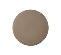 Round Mouse Pad Leather Dove Grey - Non-Slip and Perimeter Stitching
