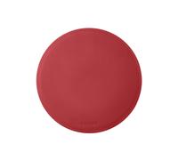 Round Mouse Pad Leather Ferrari Red - Non-Slip and Perimeter Stitching