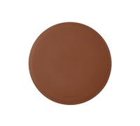 Round Mouse Pad Leather Orange Brown - Non-Slip and Perimeter Stitching