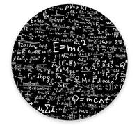 Round Mouse Pad, Physical Equations and Formulas Premium-Textured Mouse Mat,Washable Mousepads with Cloth, Non-Slip Rubber Base Small Mousepad